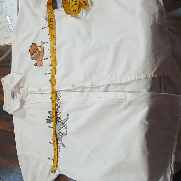 Vintage mbroidered White Button-Up Shirt - Picture 8 of 13